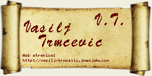 Vasilj Trmčević vizit kartica